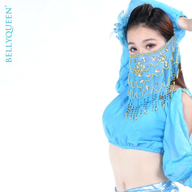 Dancewear Polyester Belly Dance Face Veil For Ladies 9 Colors