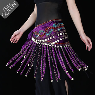 Dancewear Polyester Belly Dance Performance Hip Scarf For Ladies
