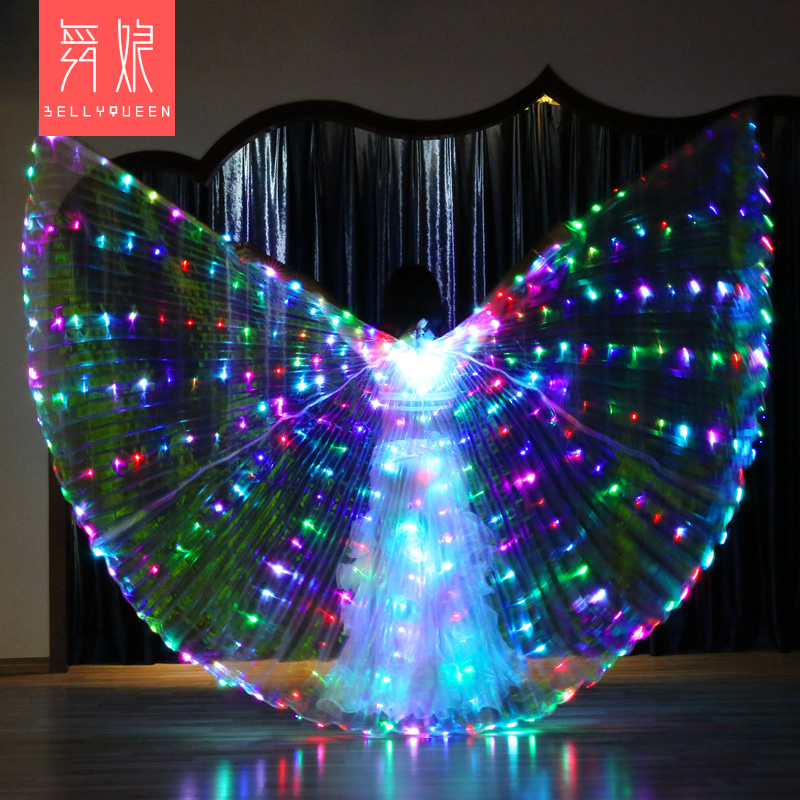 Led Light Up Capes Belly Dance Props Capes Isis Wing For Ladies