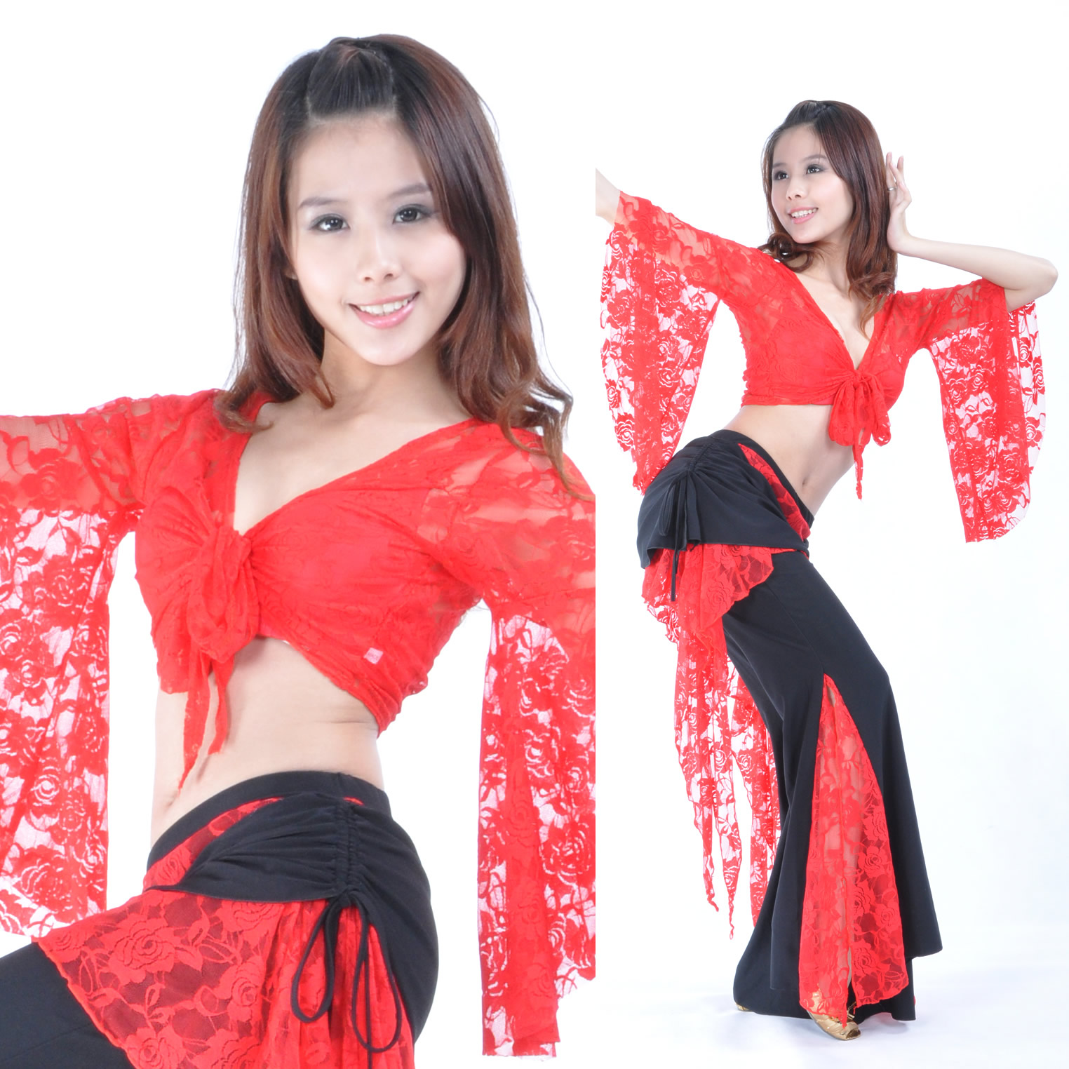 Dancewear Lace Belly Dance Costumes For Ladies More Colors