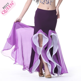 Wholesale Performance Dancewear Chiffon Belly Dance Skirt More Colors