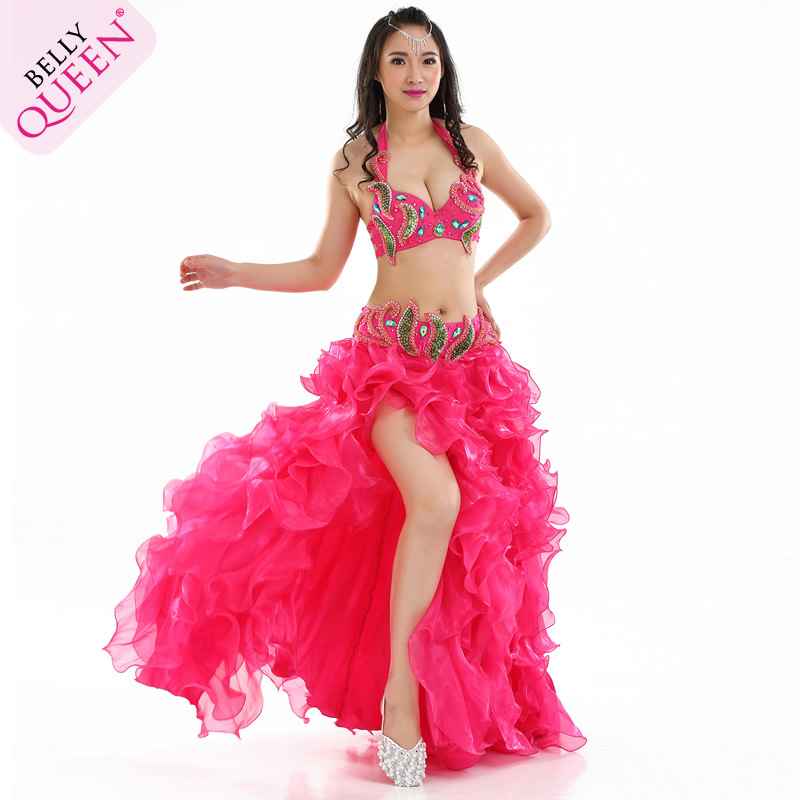 Dancewear Polyester Belly Dance Performance Costumes For Ladies