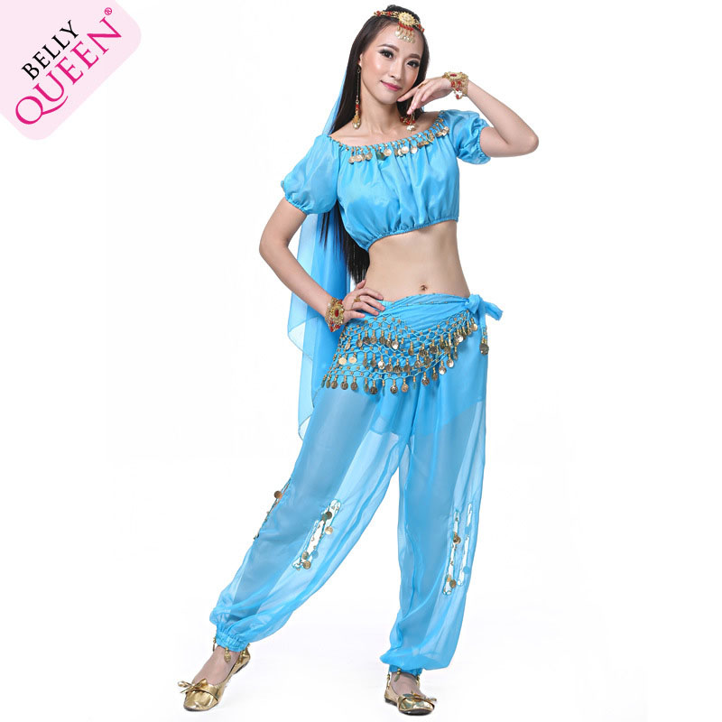 Dancewear Chiffon Indian Belly Dance Costumes For Ladies