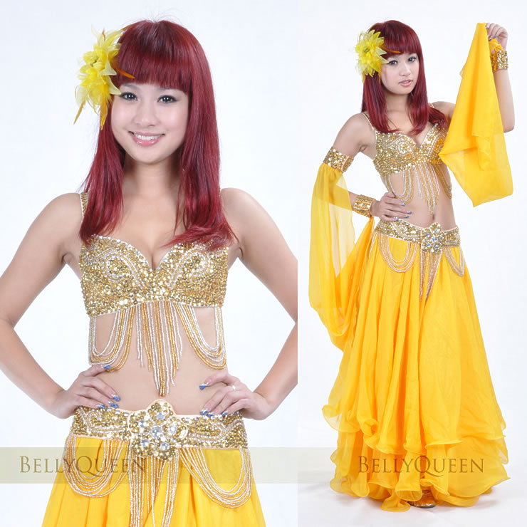 Dancewear Polyester Belly Dance Performance Costumes For Women