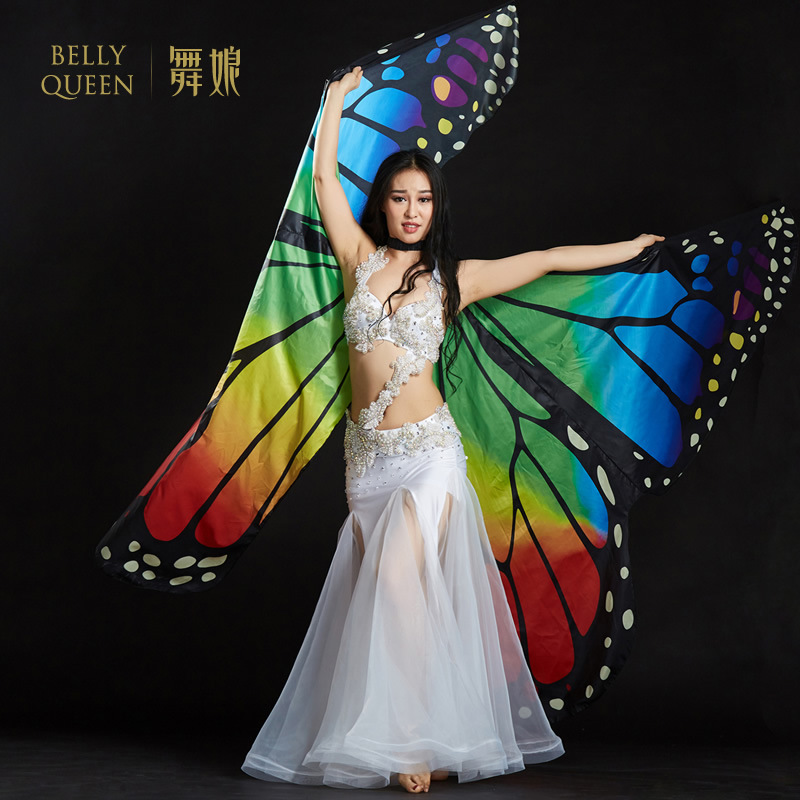 Butterfly Dancewear Polyester Belly Dance Props Isis Wing With Stick