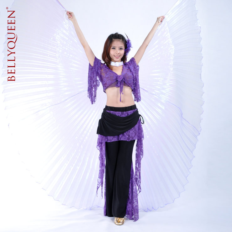 360 Closed Back Dancewear Organza Belly Dance Isis Wing For Ladies More Colors