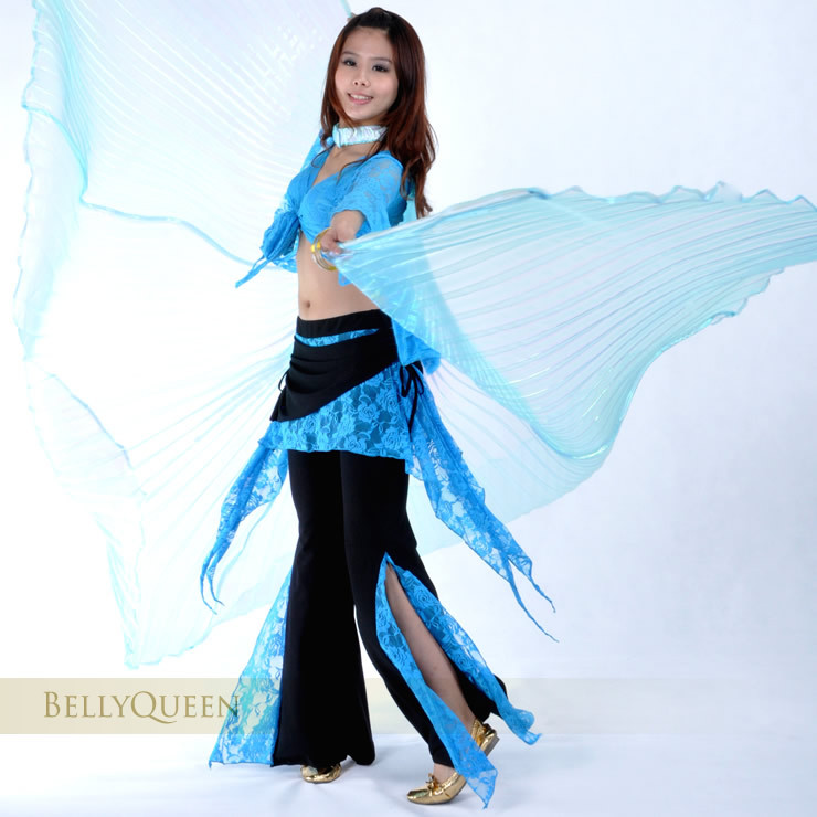 360 Closed Back Dancewear Organza Belly Dance Isis Wing For Ladies More Colors