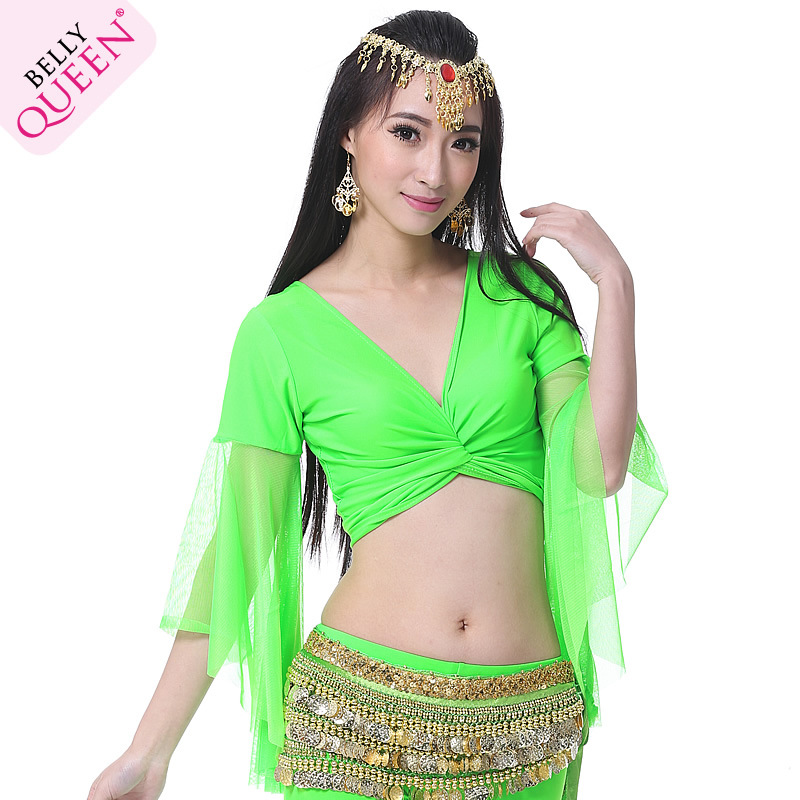 DanceWear choli belly dance tops with mesh butterfly sleeves