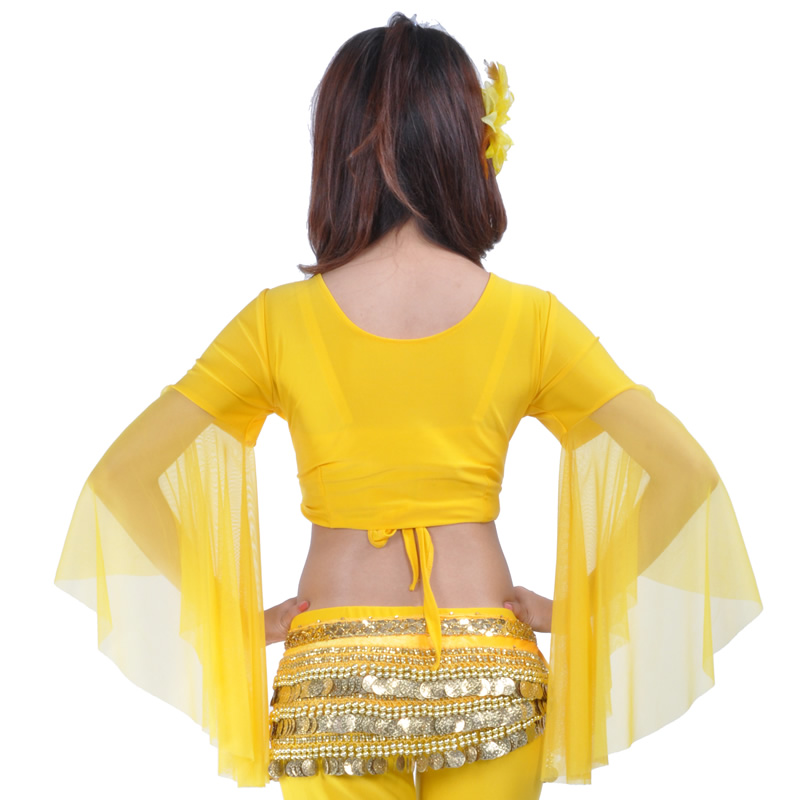 DanceWear choli belly dance tops with mesh butterfly sleeves